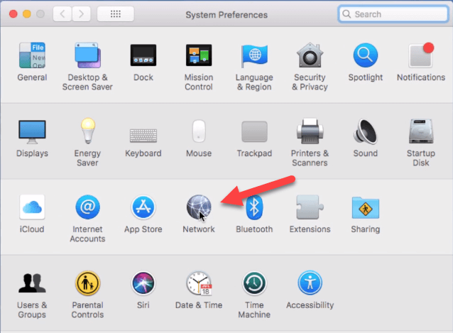 System Preferences Network